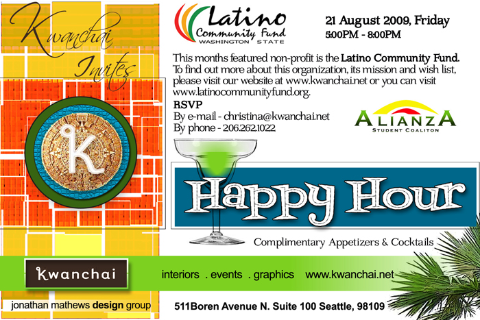 Kwanchai INVITES LATINO COMMUNITY FUND - ALIANZA STUDENT COALITION - AUGUST 21ST